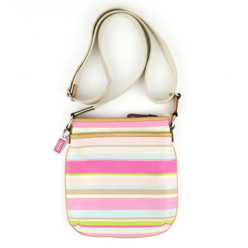 Coach Hampton Stripe Swingpack Crossbody